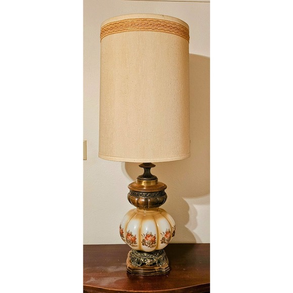 MCM Retro Country Cabin FarmHouse South Western Ranch Style Swag Table Lamp - Picture 2 of 8